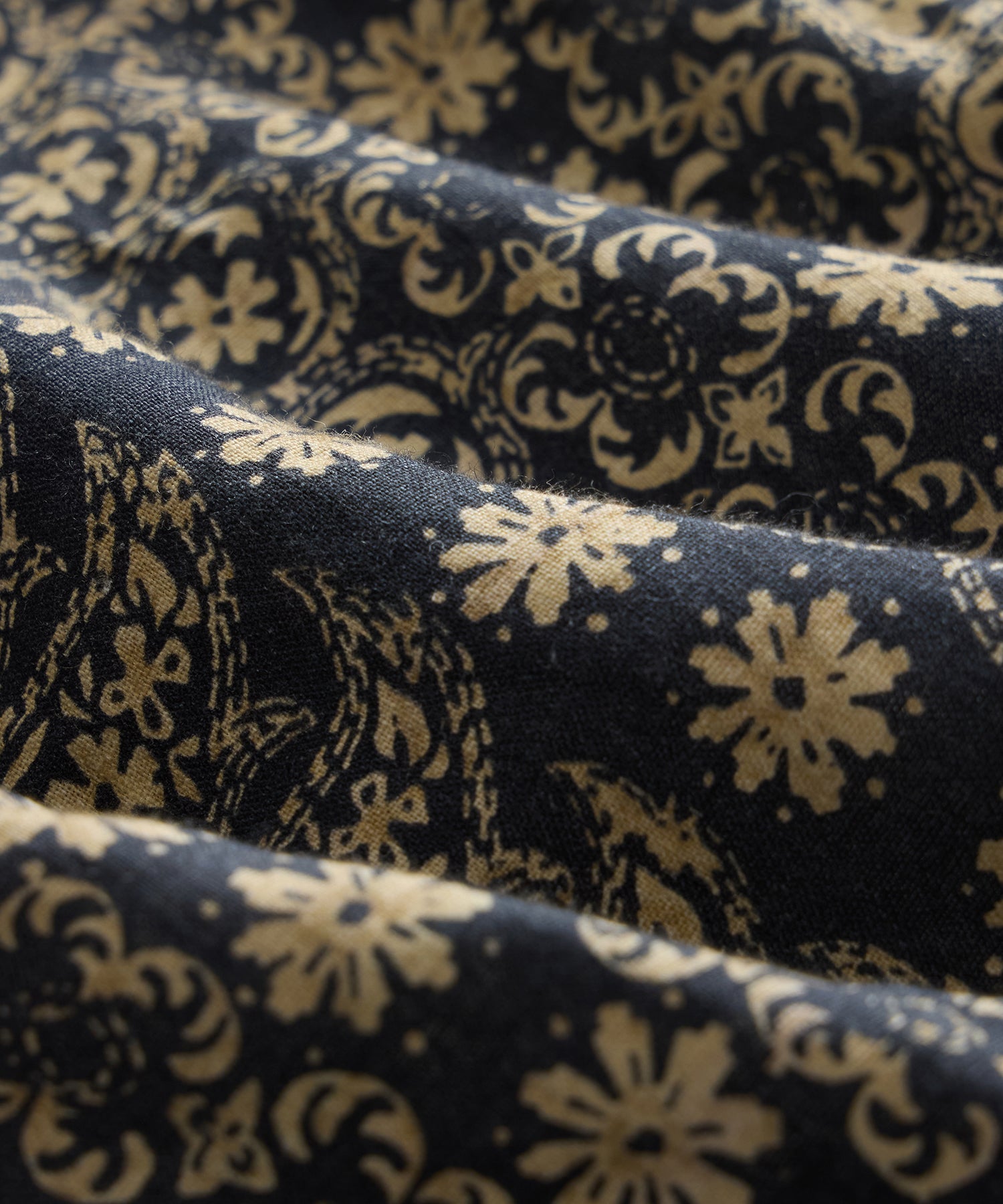 Linen Batik Camp Collar Shirt