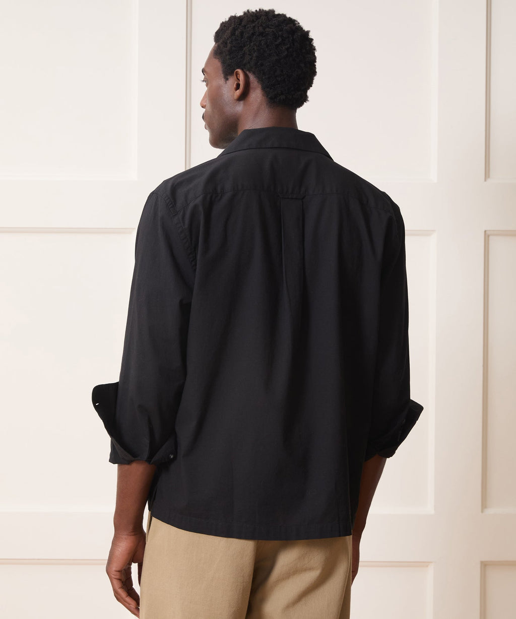 Embroidered Camp Collar Shirt