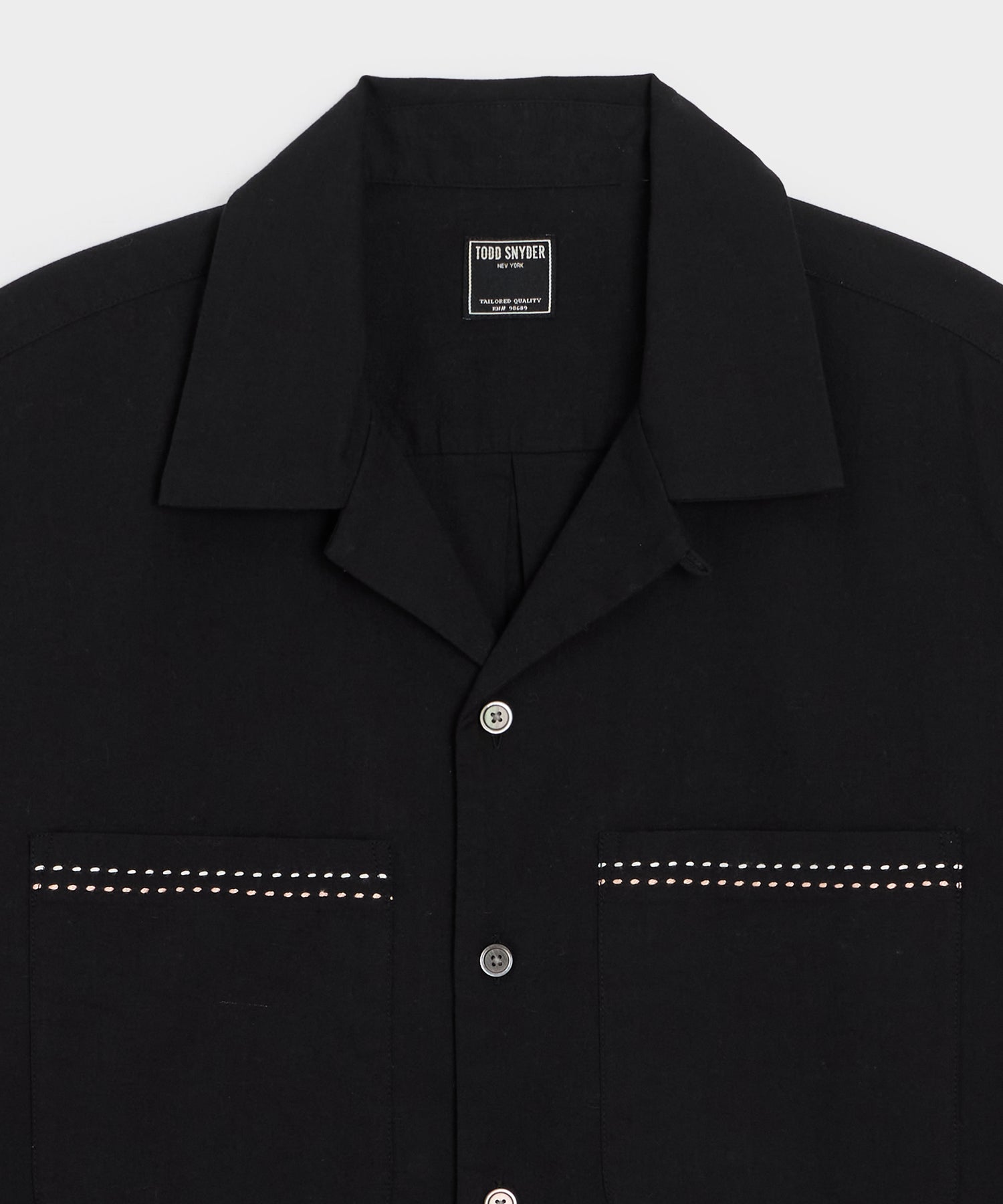 Embroidered Camp Collar Shirt