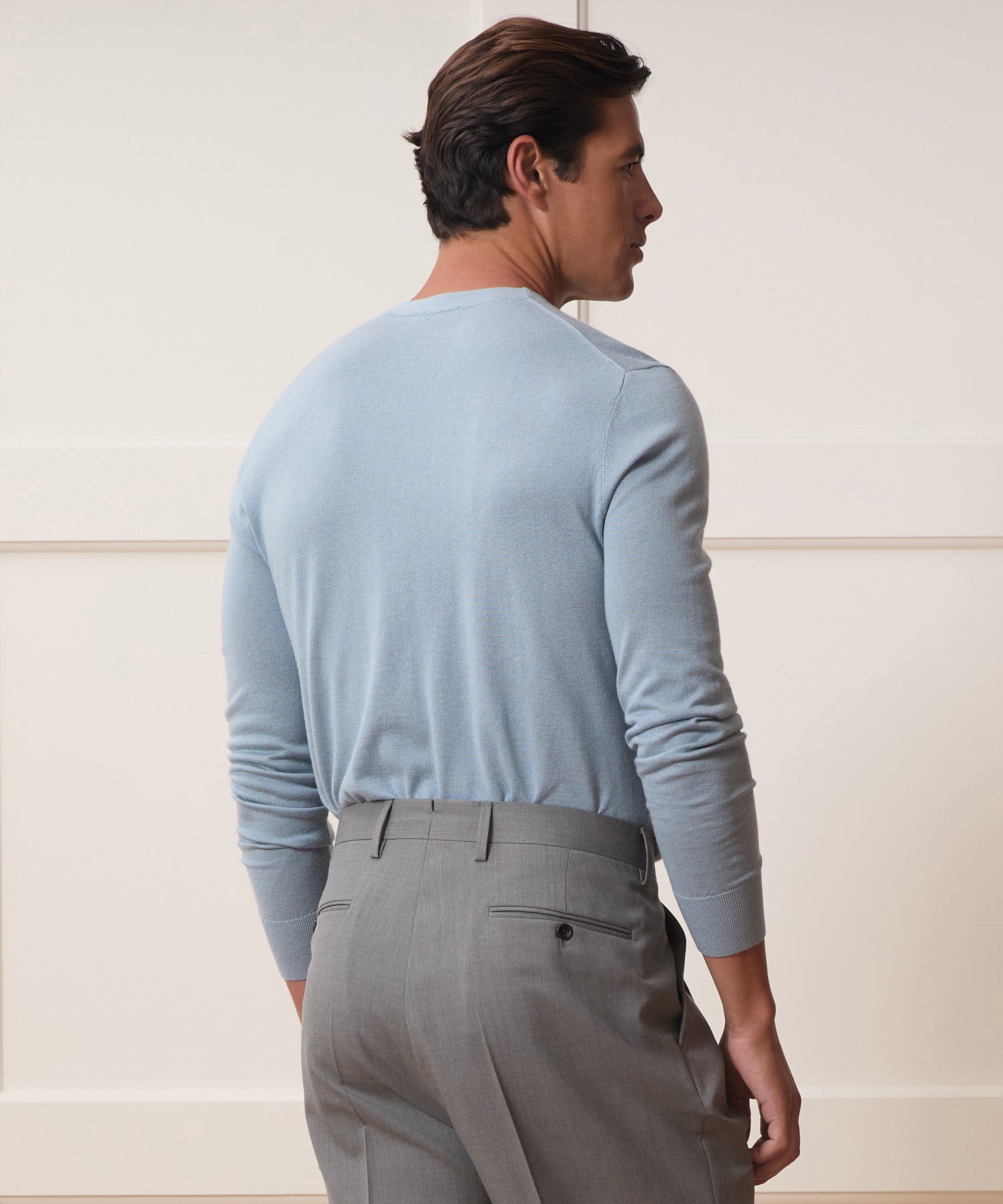 Silk-Cashmere Crewneck Sweater