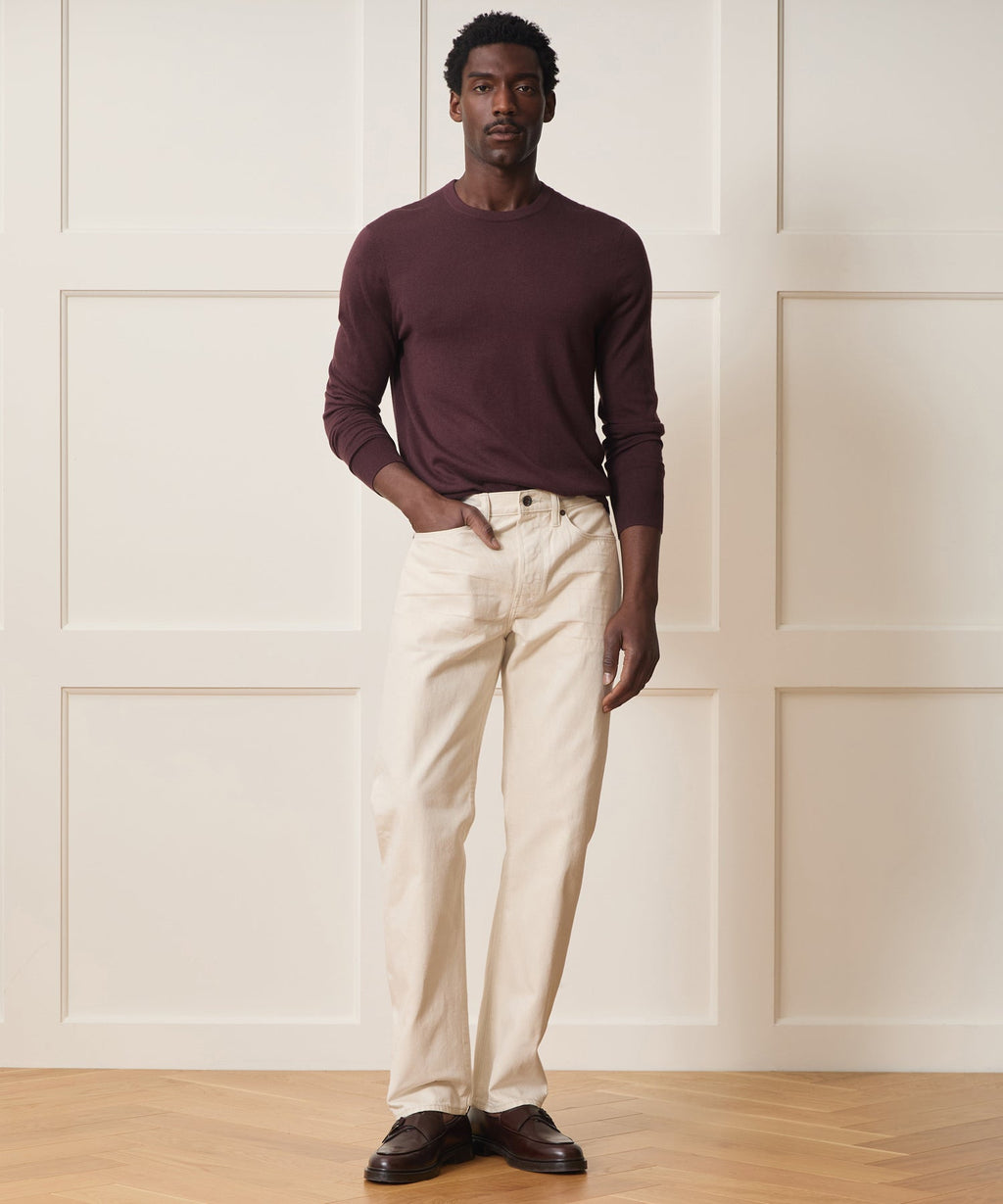 Silk-Cashmere Crewneck Sweater