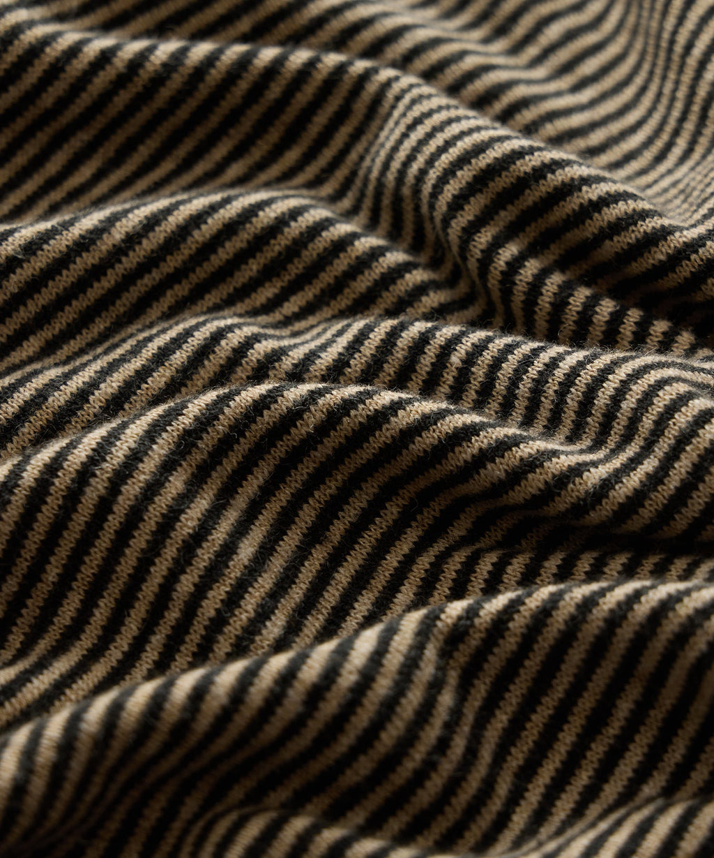 Linen Stripe Sweater Polo