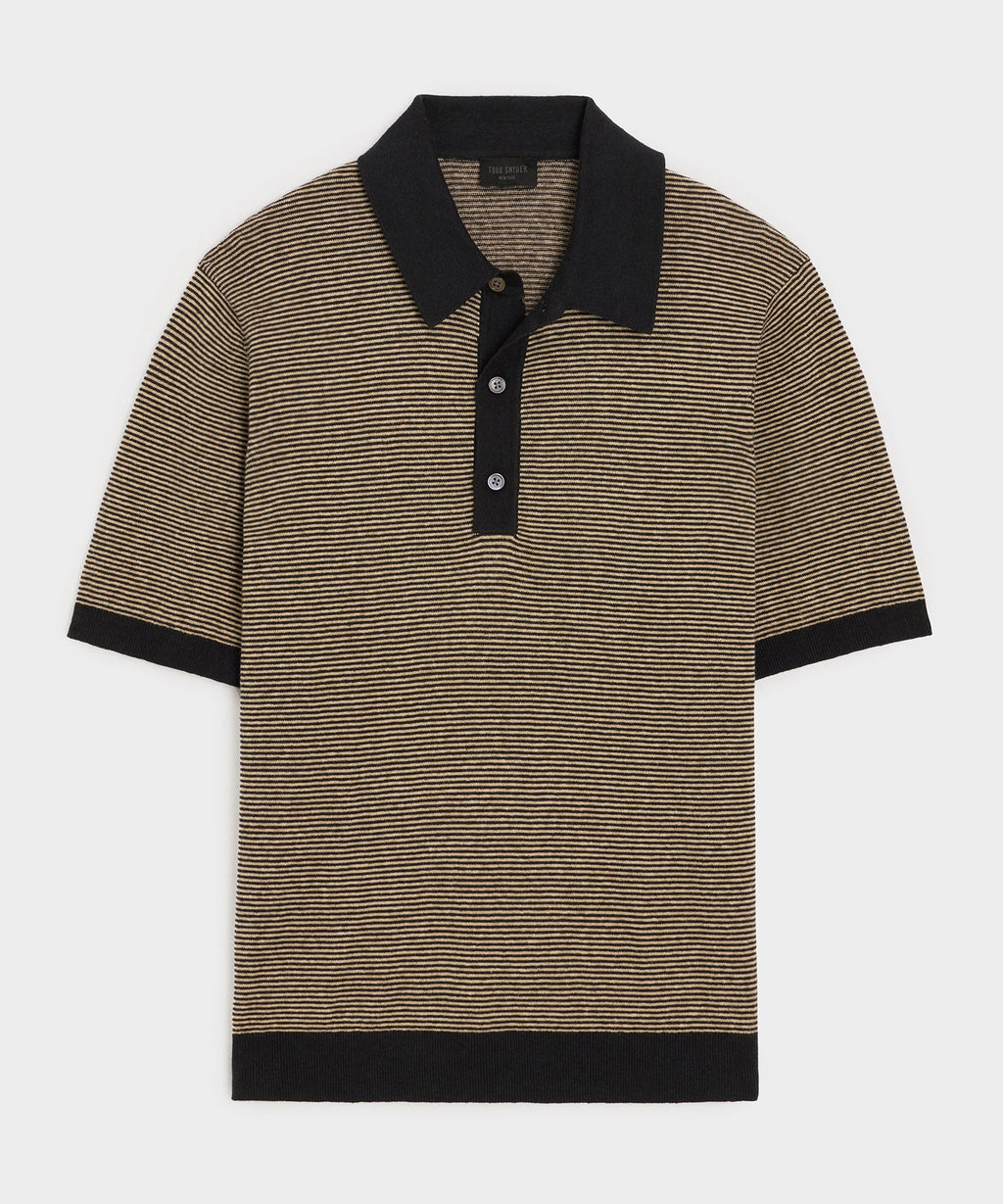 Linen Stripe Sweater Polo