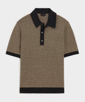 Linen Stripe Sweater Polo