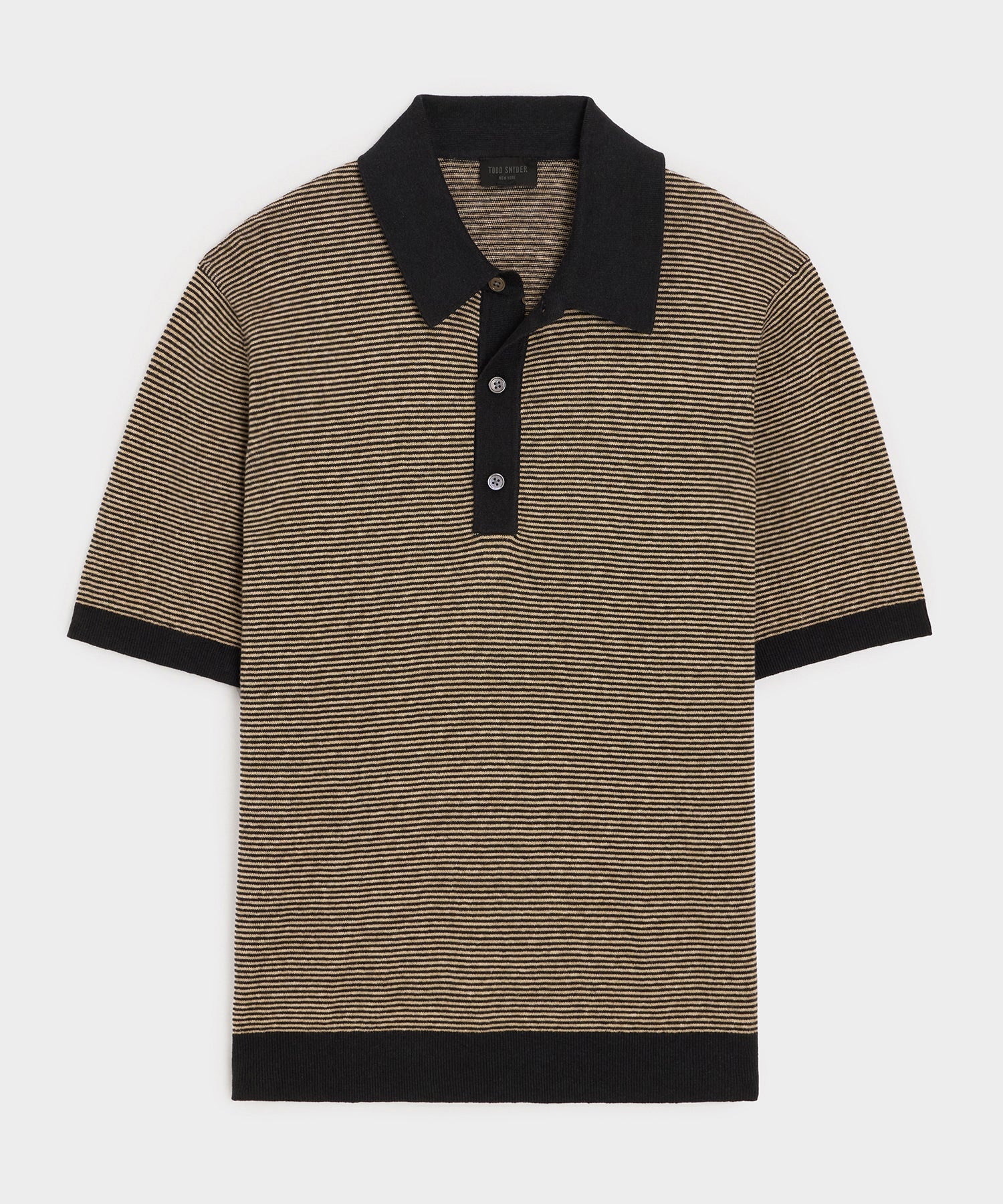 Linen Stripe Sweater Polo