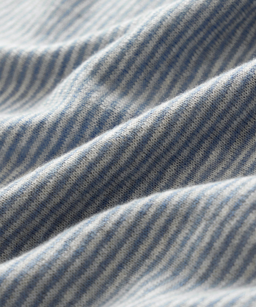 Linen Stripe Sweater Polo
