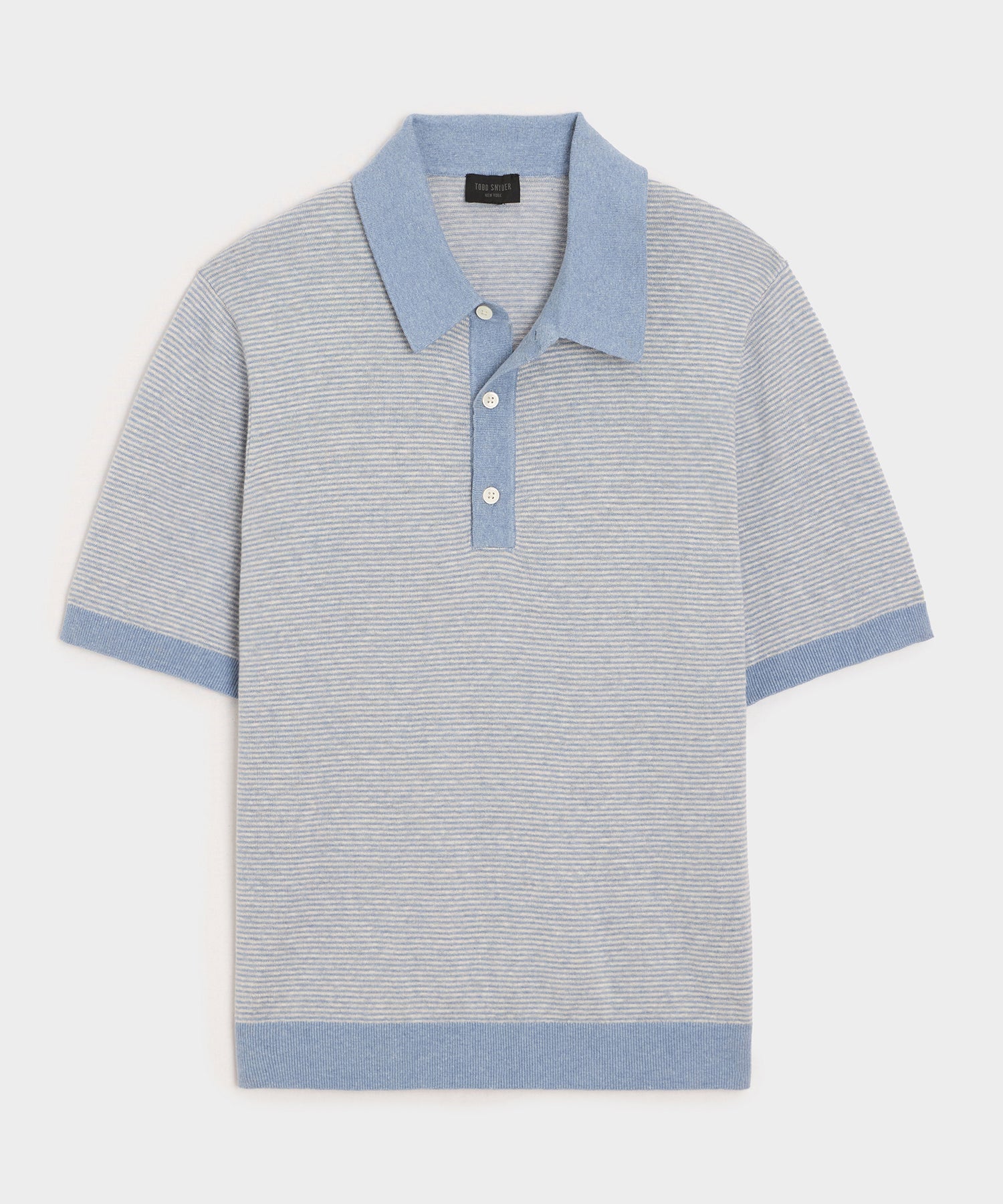 Linen Stripe Sweater Polo