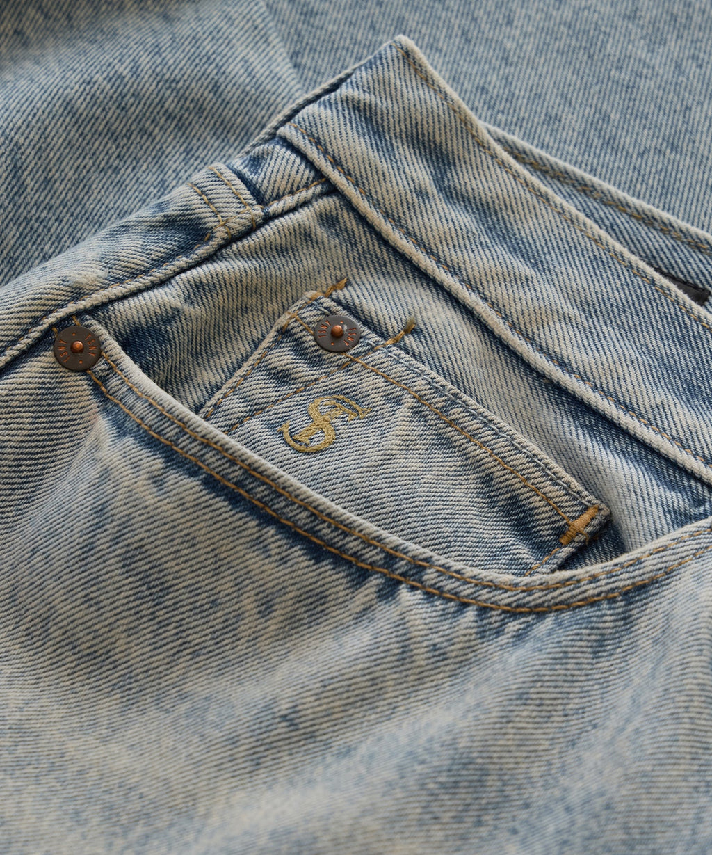 High-Rise Slim Fit Jean in Light Indigo