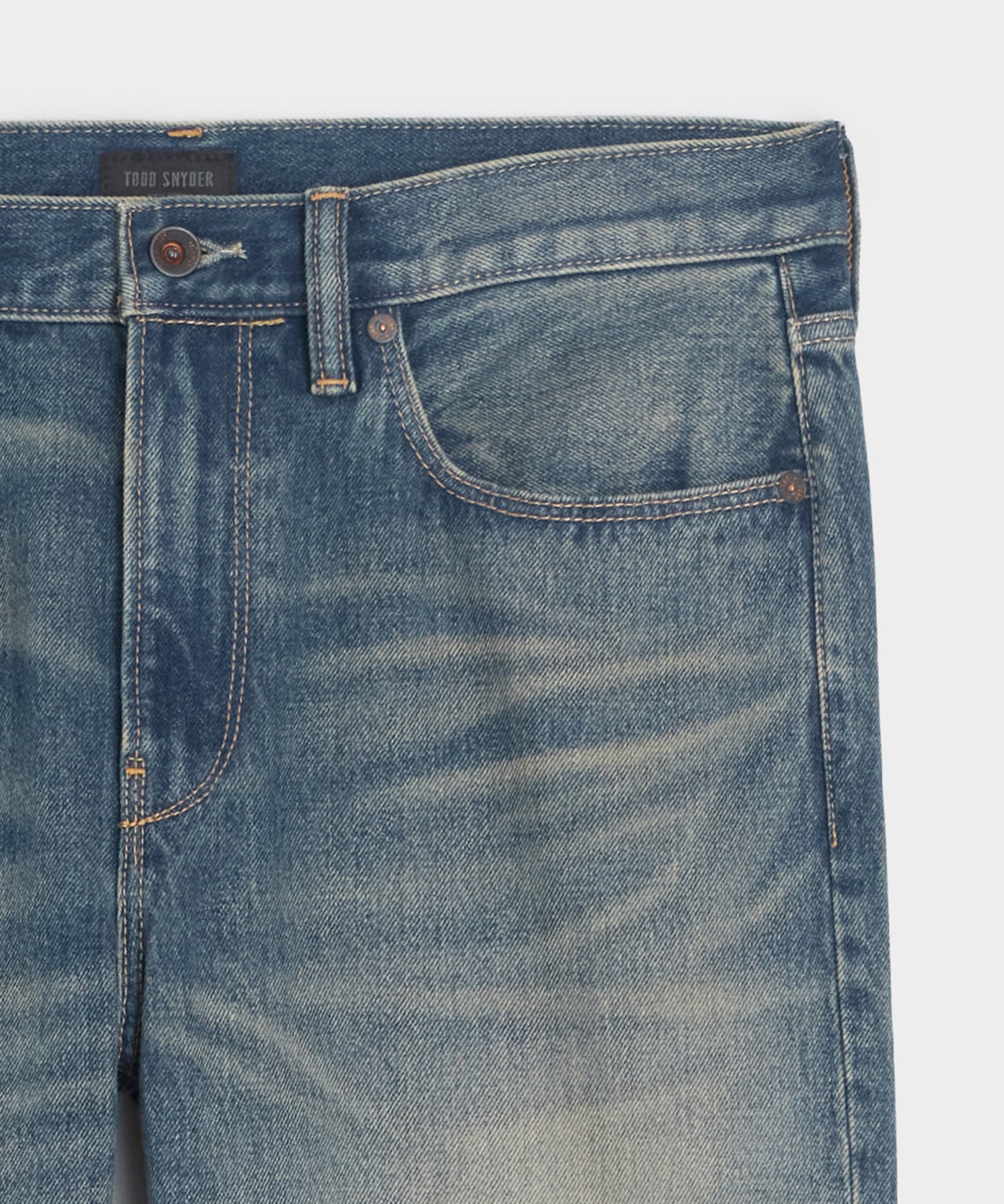 Straight Fit Jean in Worn Dark Indigo