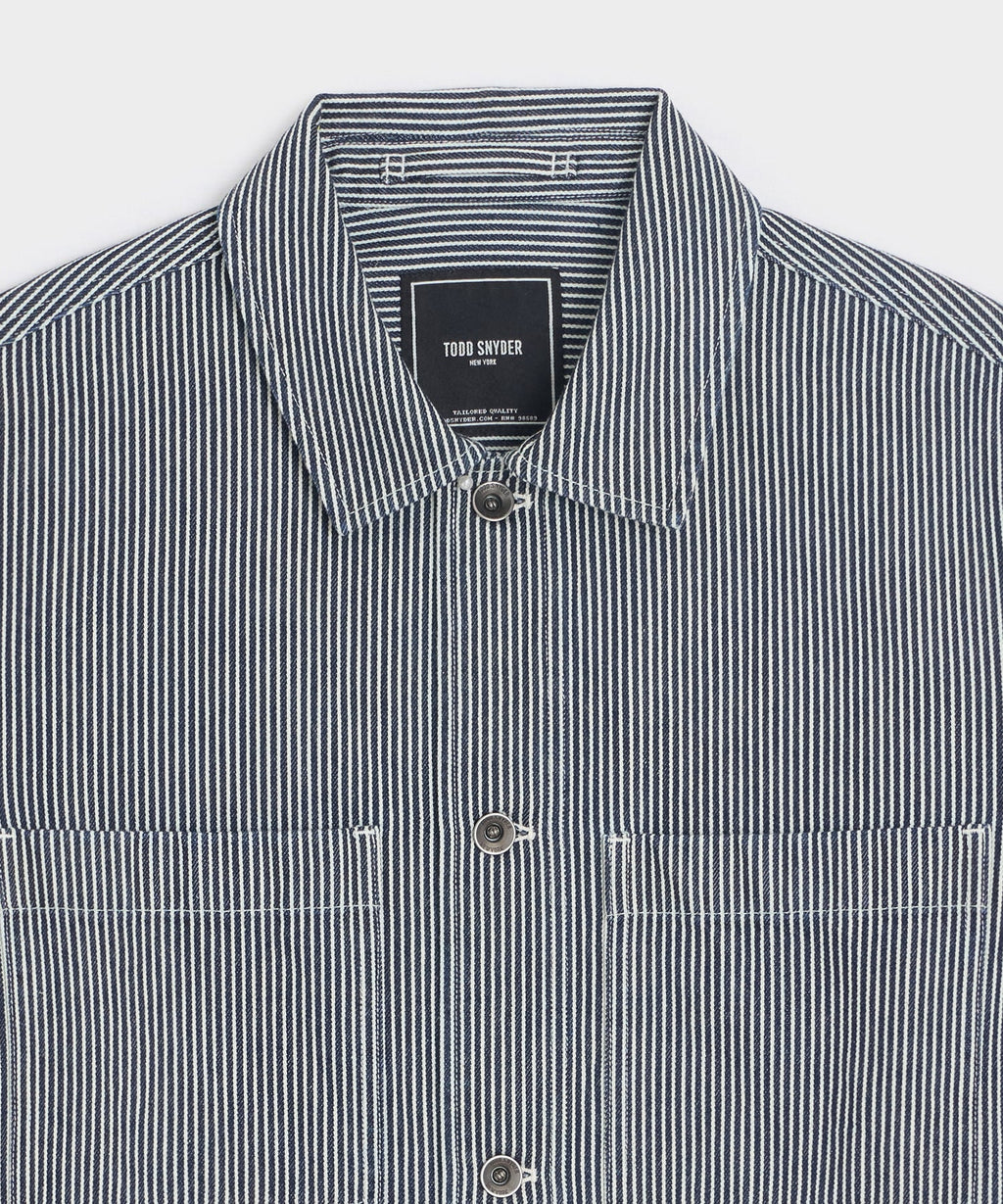 Hickory Stripe Denim Jacket