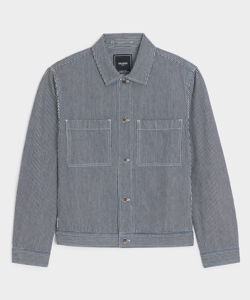 Hickory Stripe Denim Jacket