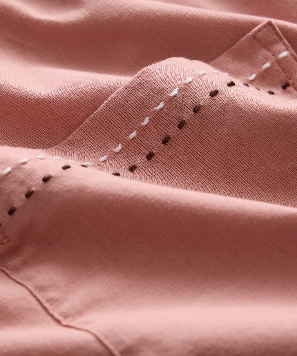 Embroidered Camp Collar Shirt