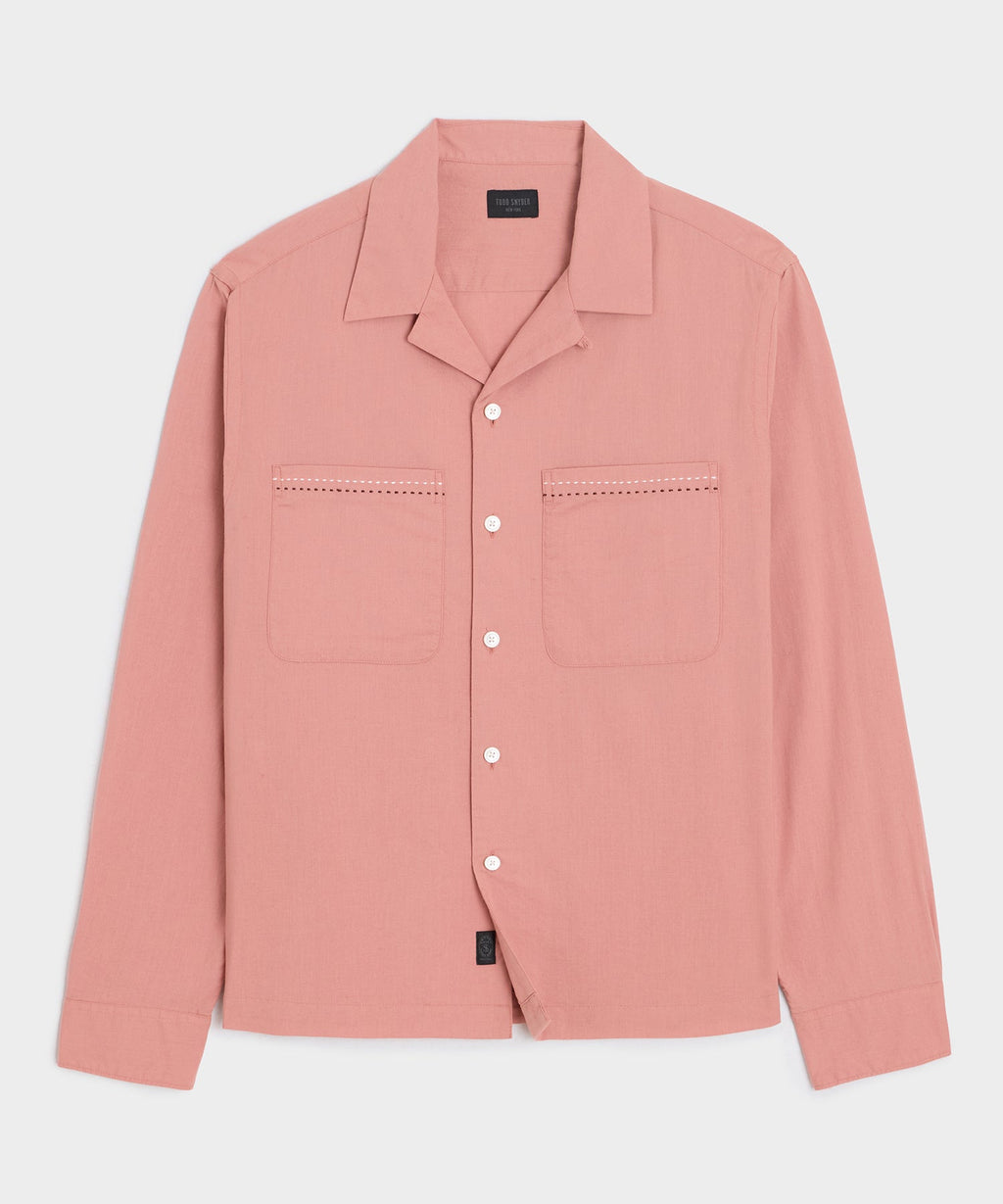 Embroidered Camp Collar Shirt