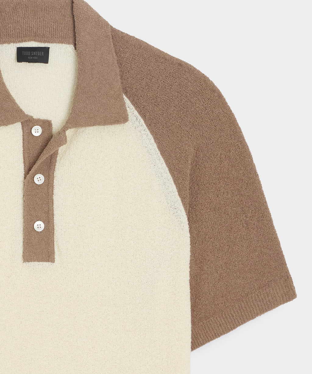 Raglan Bouclé Sweater Polo