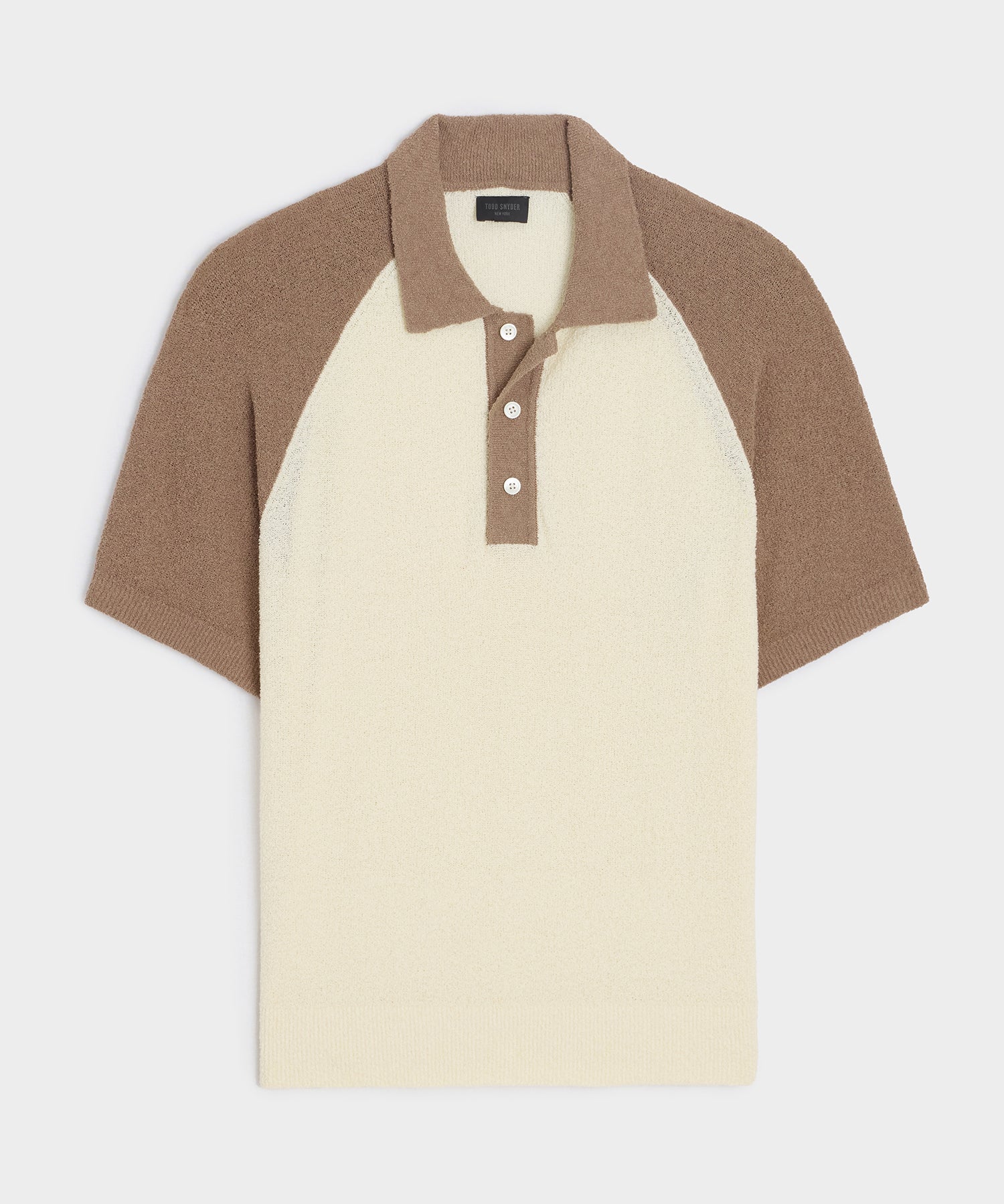 Raglan Bouclé Sweater Polo