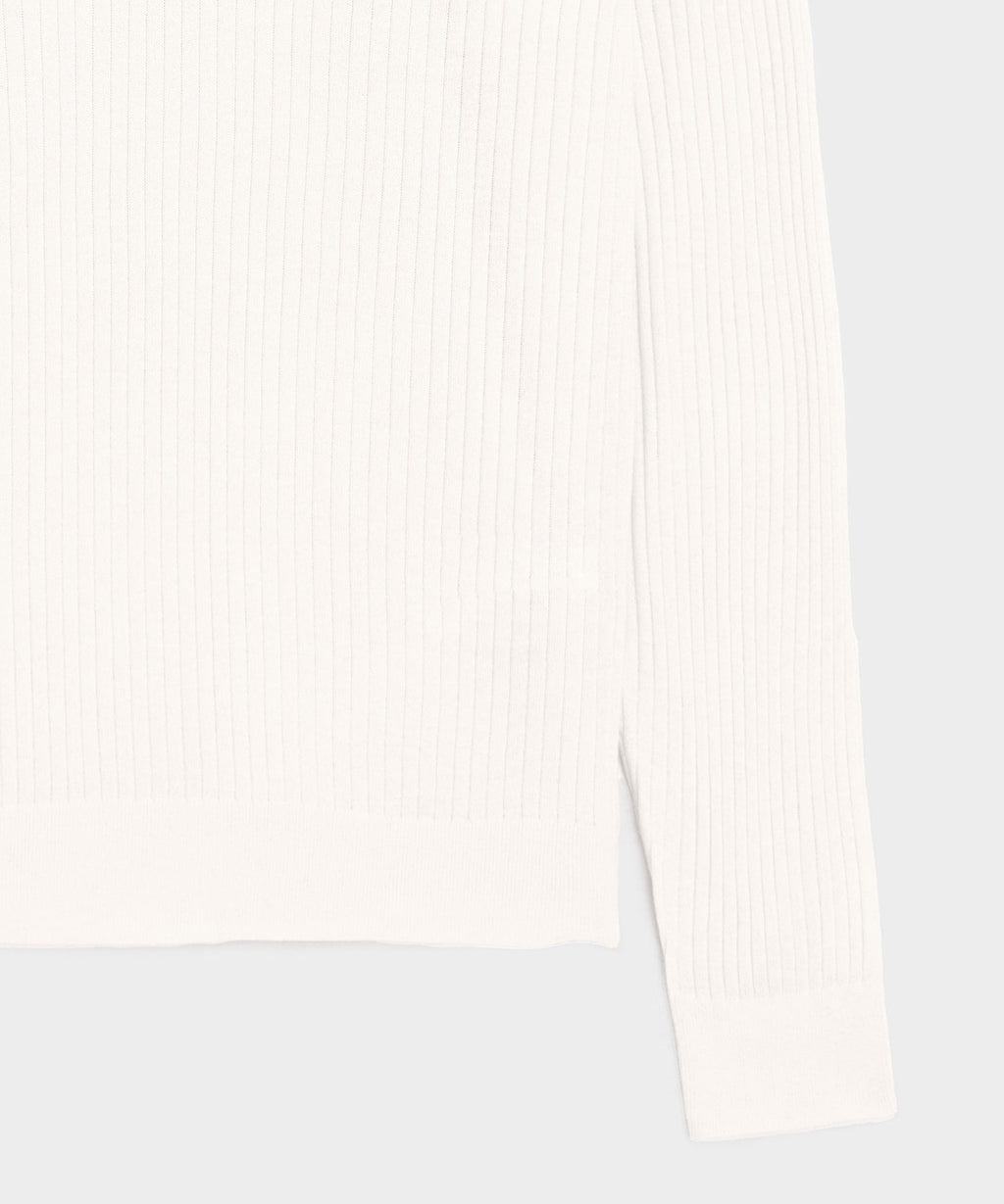 Silk-Cashmere Ribbed Montauk Sweater Polo