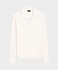 Silk-Cashmere Ribbed Montauk Sweater Polo