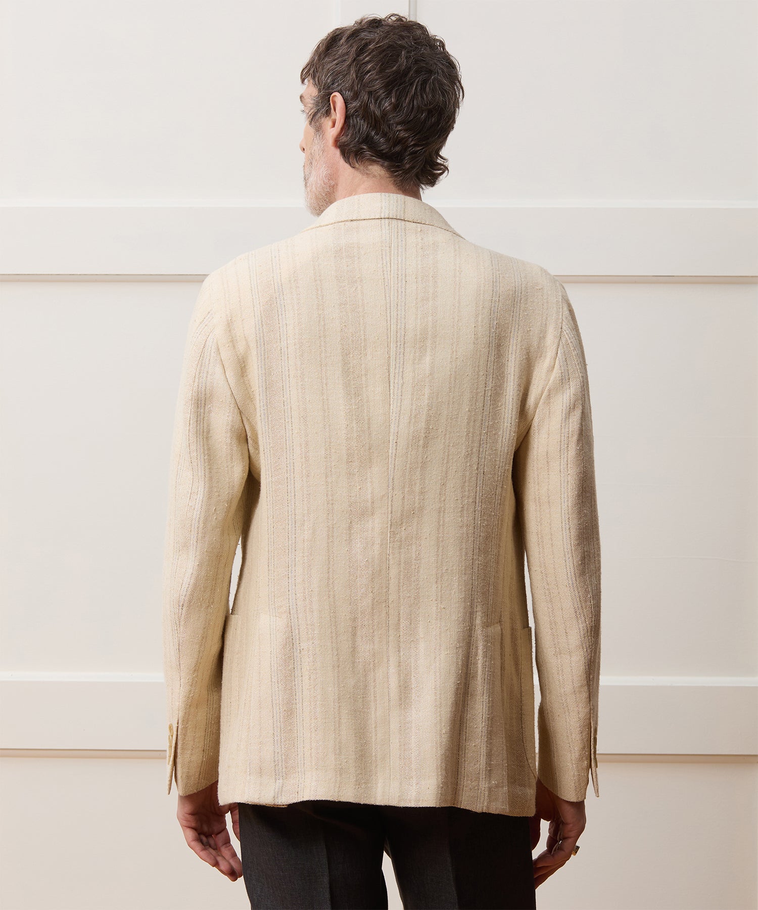 Italian Linen Silk Double Stripe Sport Coat