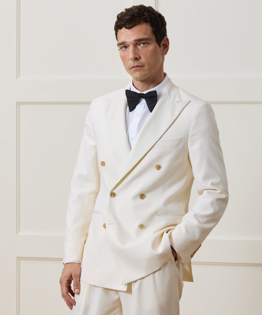 Relaxed Italian Wool Double-Breasted Tuxedo