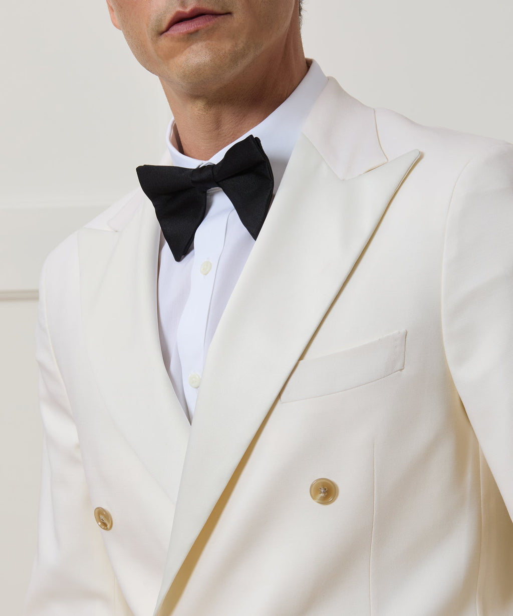 Italian Wool Double-Breasted Tuxedo Jacket