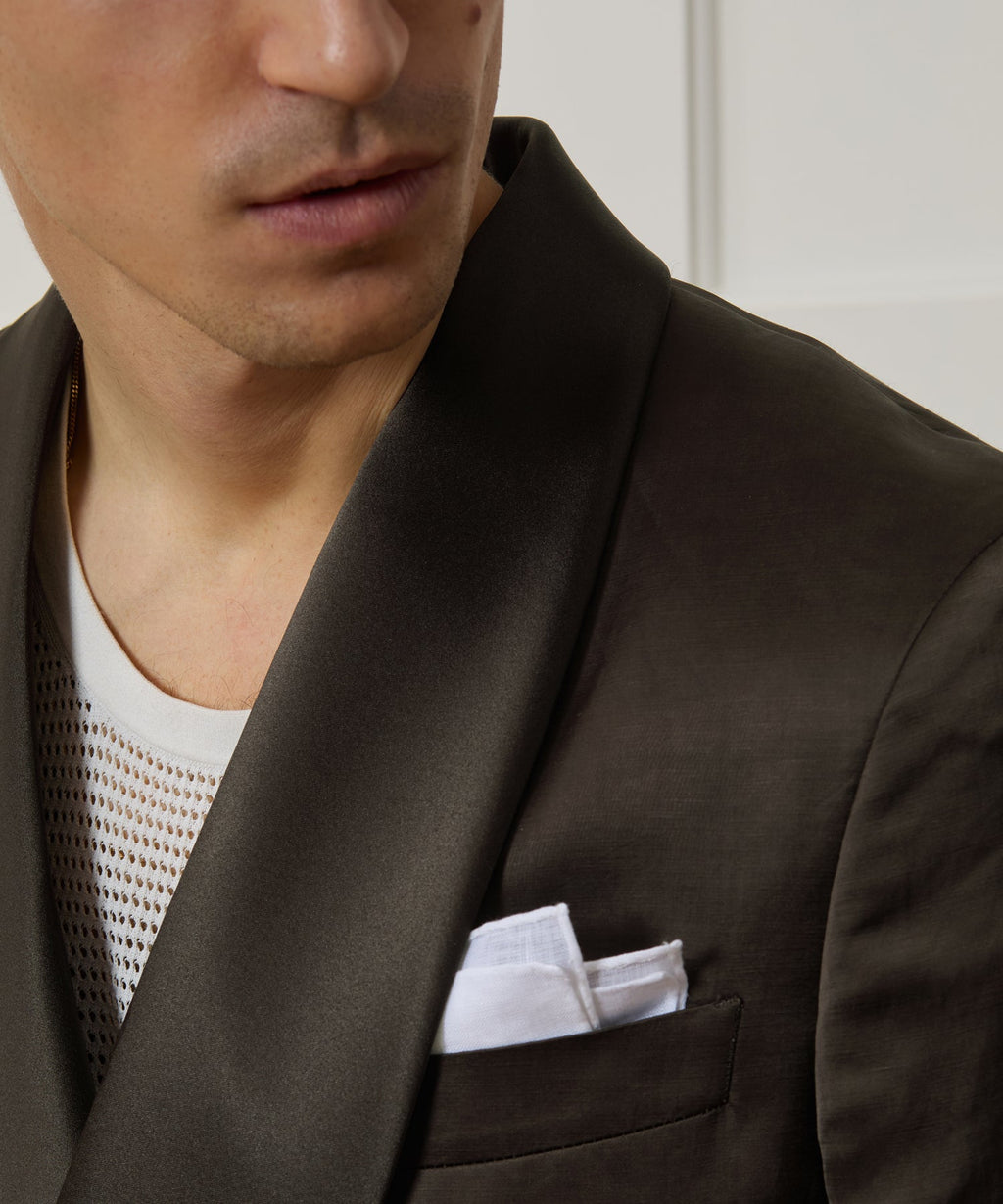 Italian Double-Breasted Shawl Tuxedo Jacket