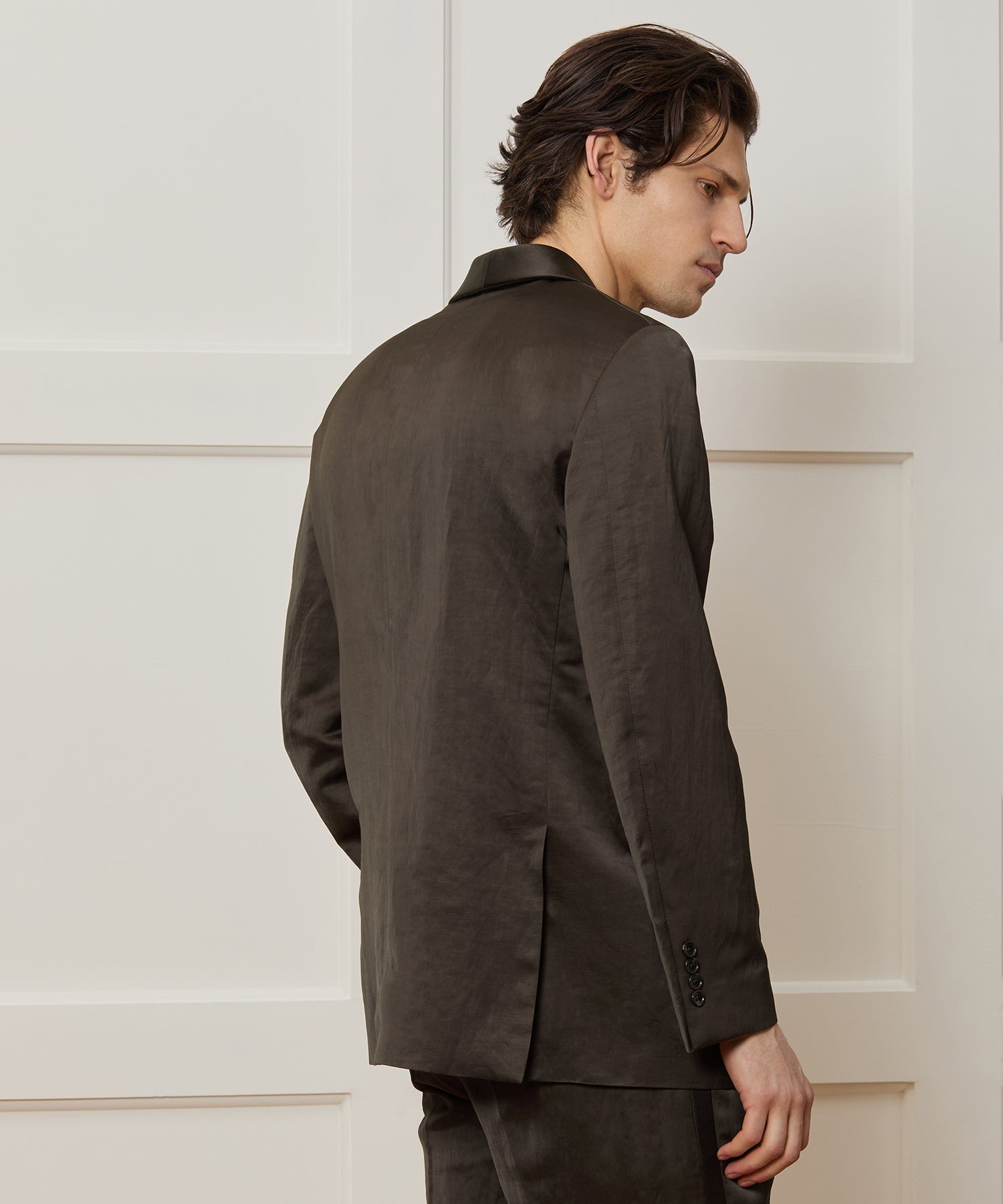 Italian Double-Breasted Shawl Tuxedo Jacket