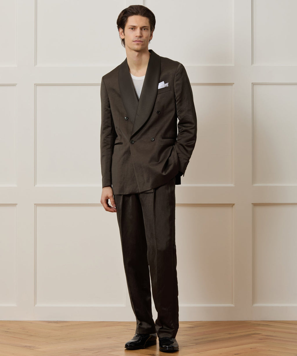 Italian Double-Breasted Shawl Tuxedo Jacket