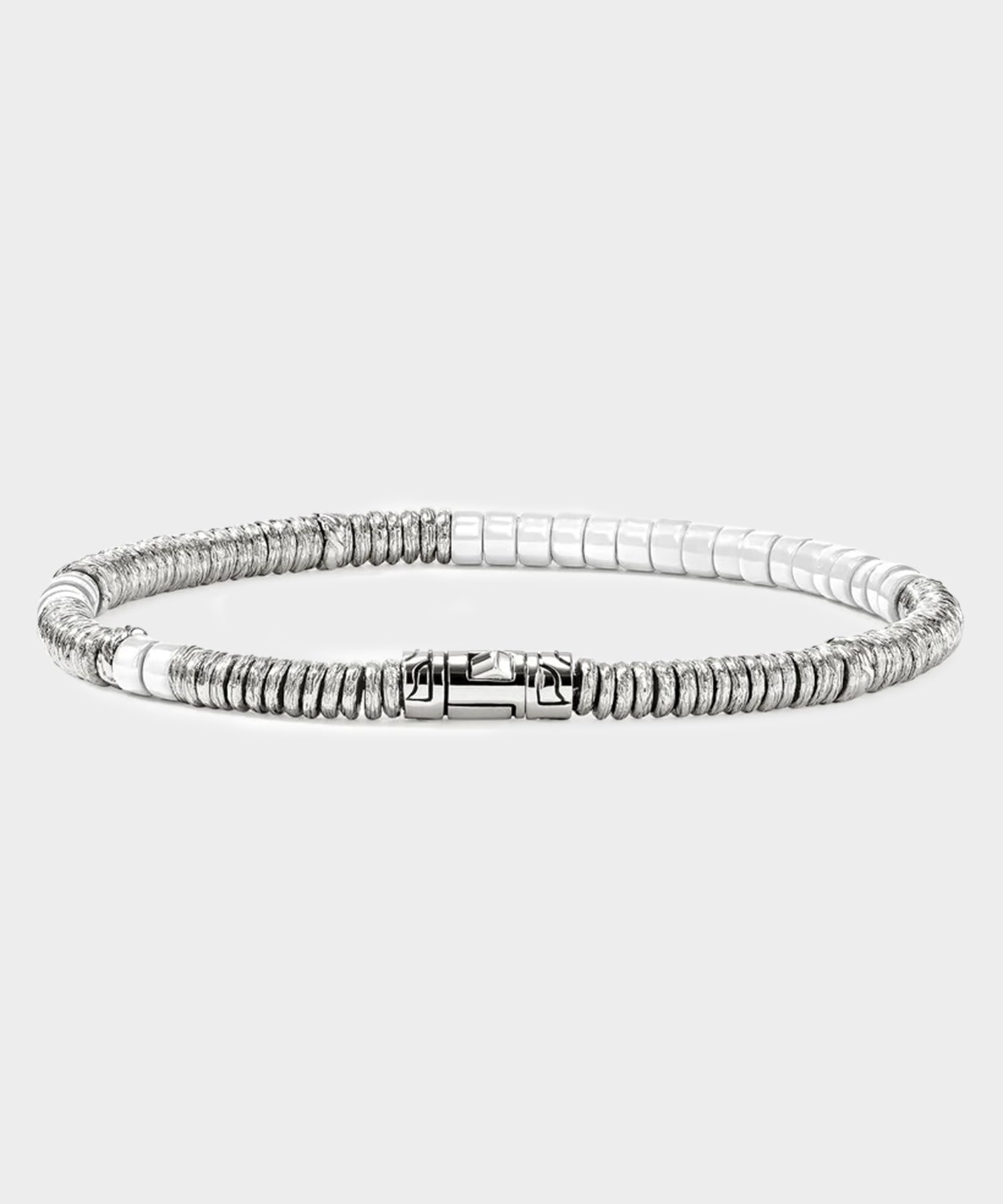 John Hardy Sterling SIlver Enamel Heishi Bracelet