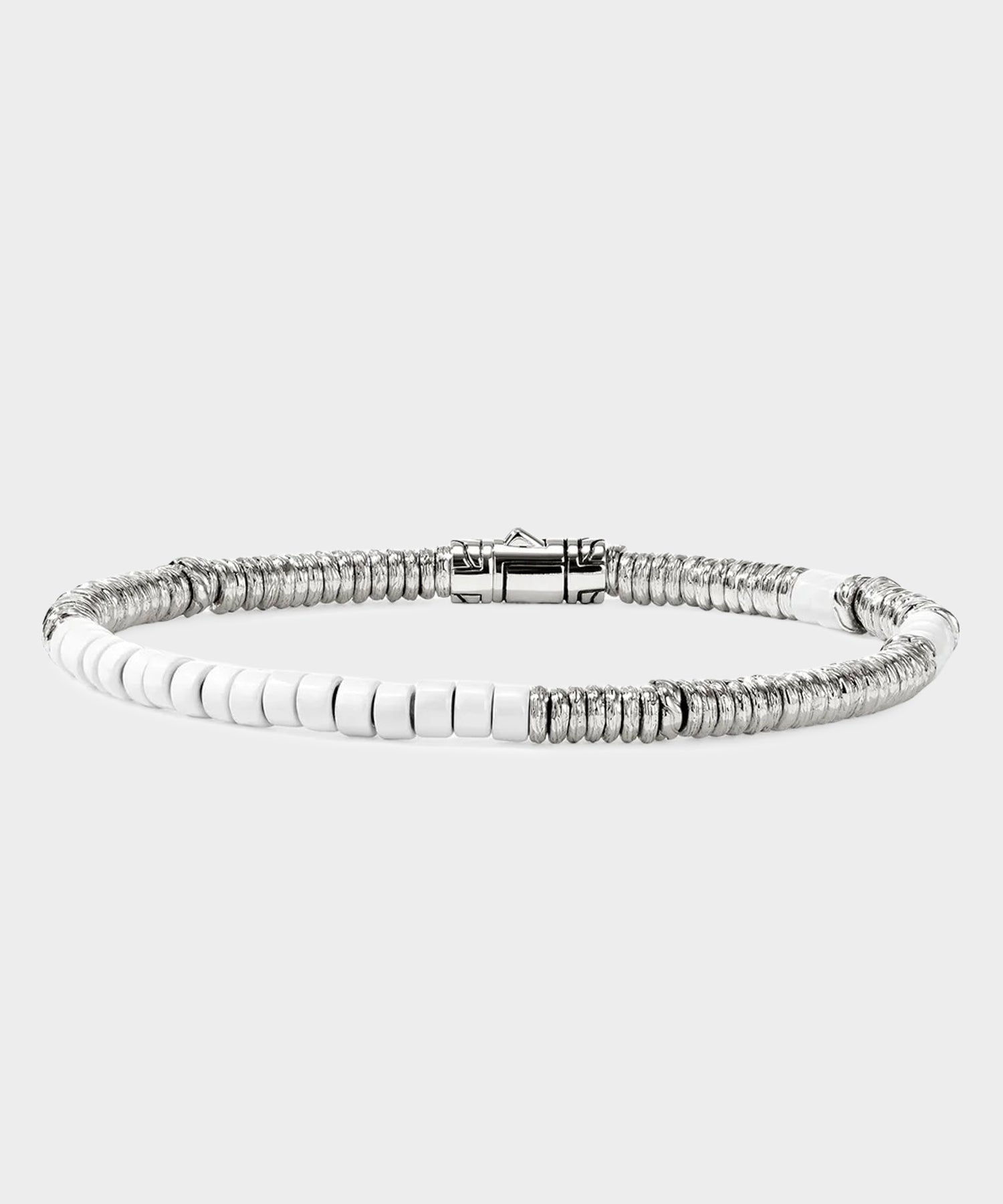 John Hardy Sterling SIlver Enamel Heishi Bracelet