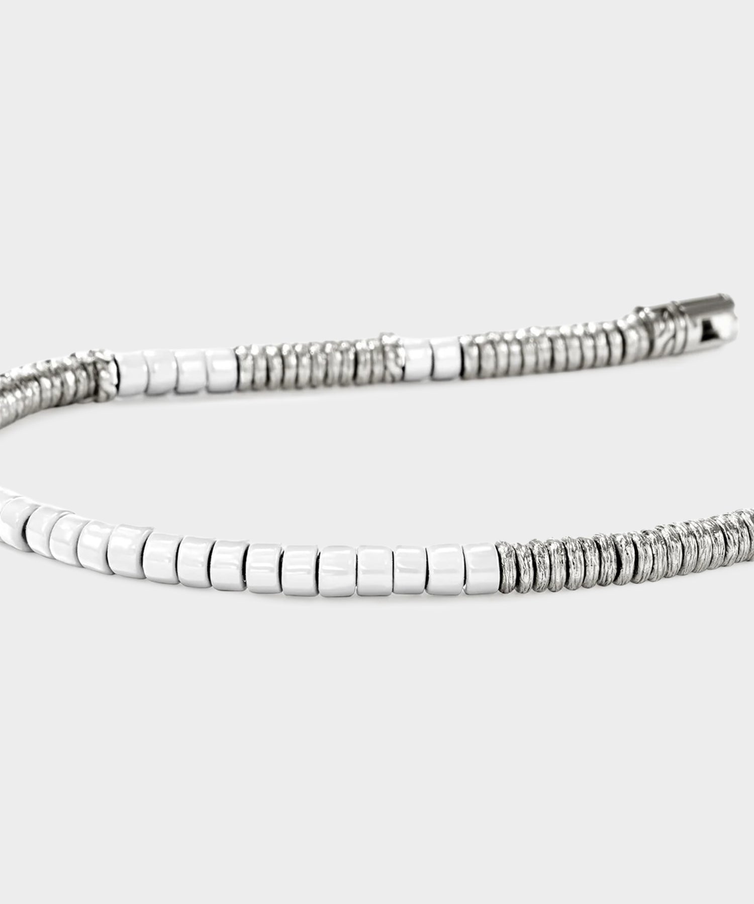 John Hardy Sterling SIlver Enamel Heishi Bracelet
