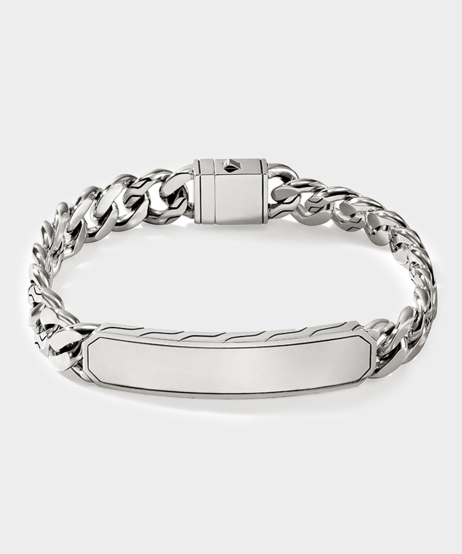 John Hardy Sterling Silver ID Curb Bracelet, 11MM