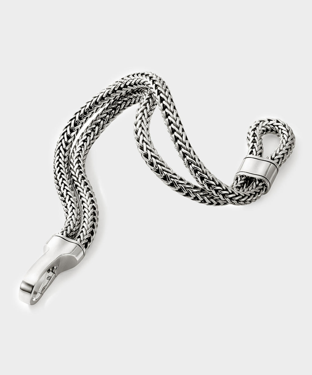 John Hardy Sterling Silver Double Row Bracelet