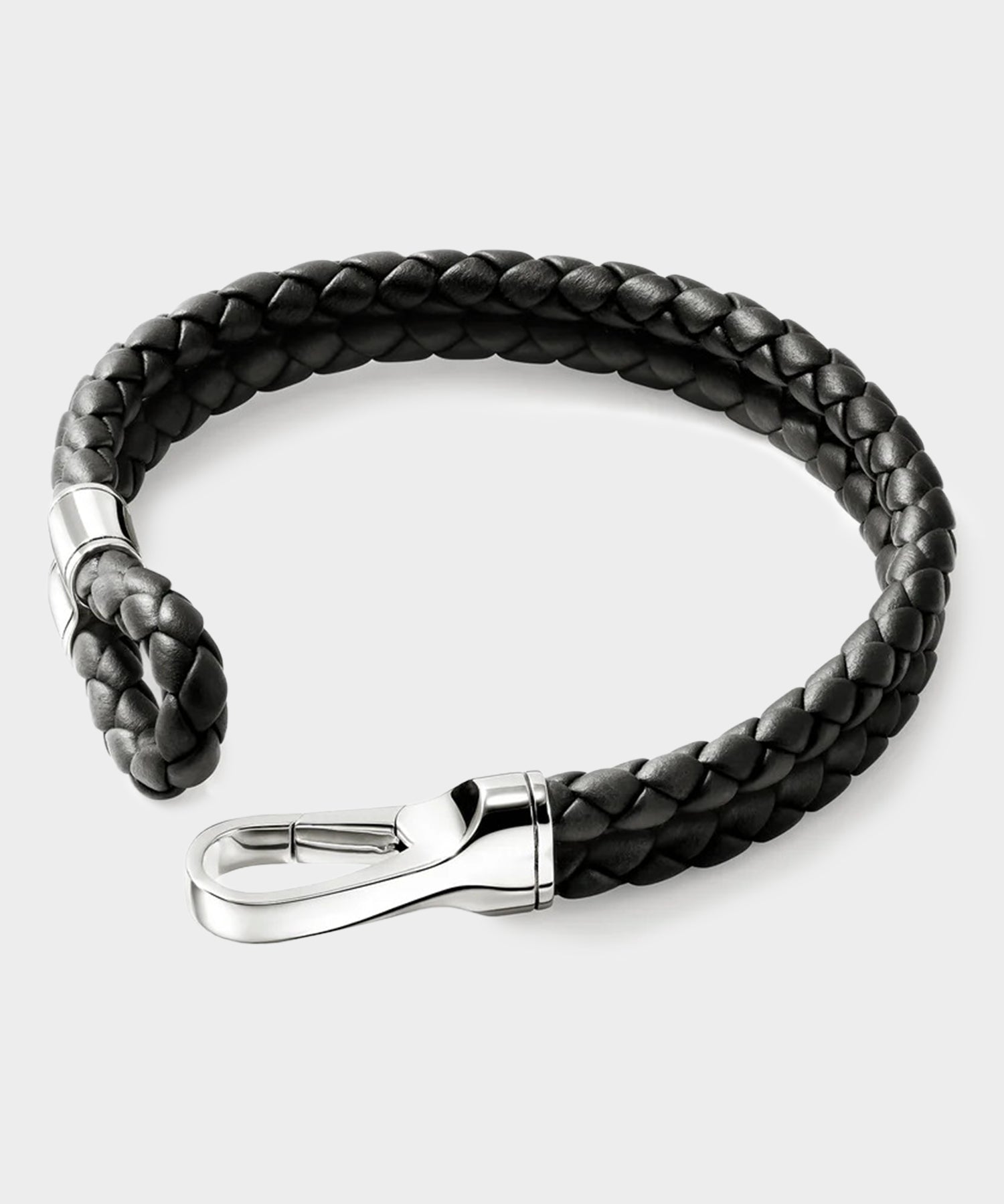 John Hardy Sterling Silver Leather Double Row Bracelet