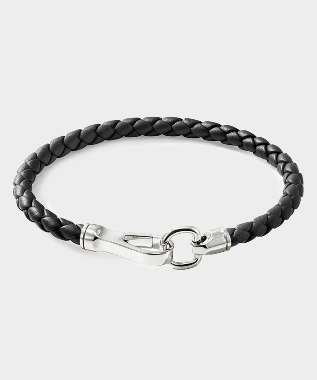 John Hardy Sterling Silver Leather Bracelet