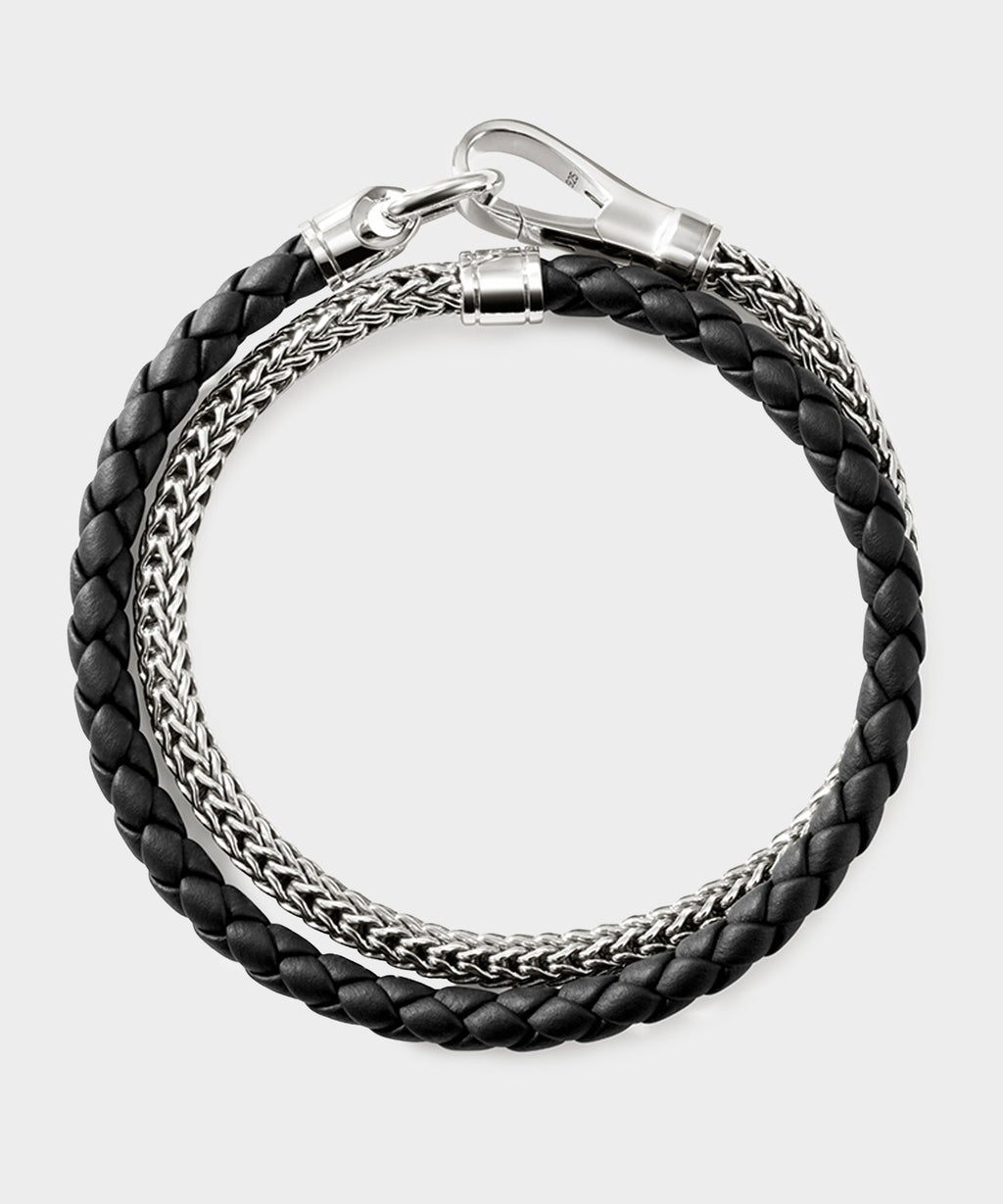 John Hardy Sterling Silver Double Wrap Icon Bracelet