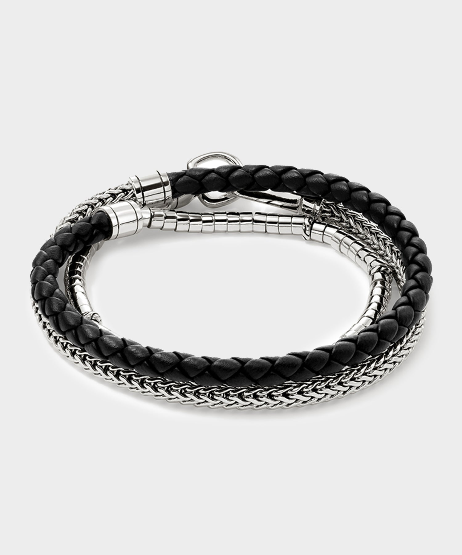John Hardy Sterling Silver Heishi Triple Wrap Bracelet