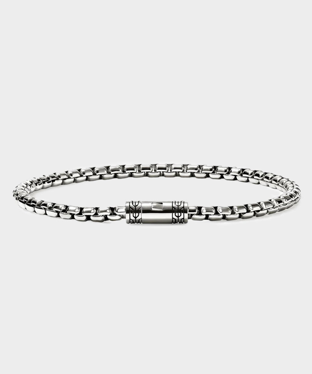 John Hardy Sterling Silver Box Chain Bracelet