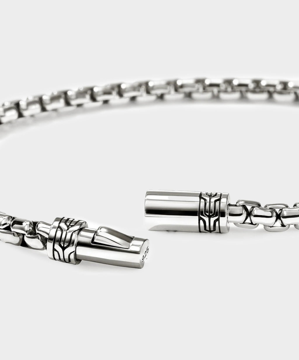 John Hardy Sterling Silver Box Chain Bracelet