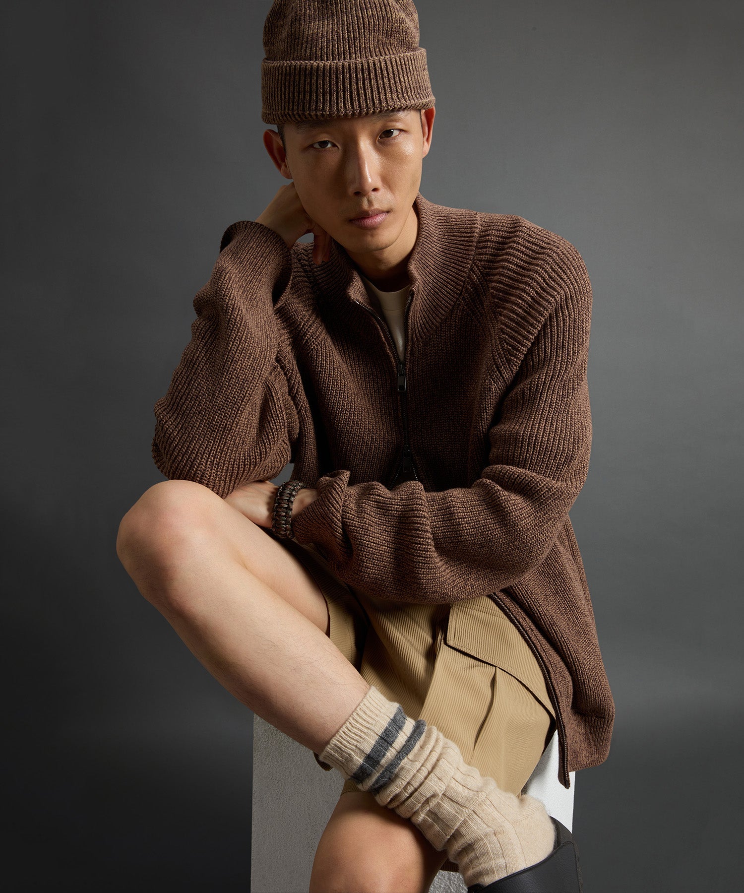 Todd Snyder x Woolrich Cotton Zip-Up Sweater