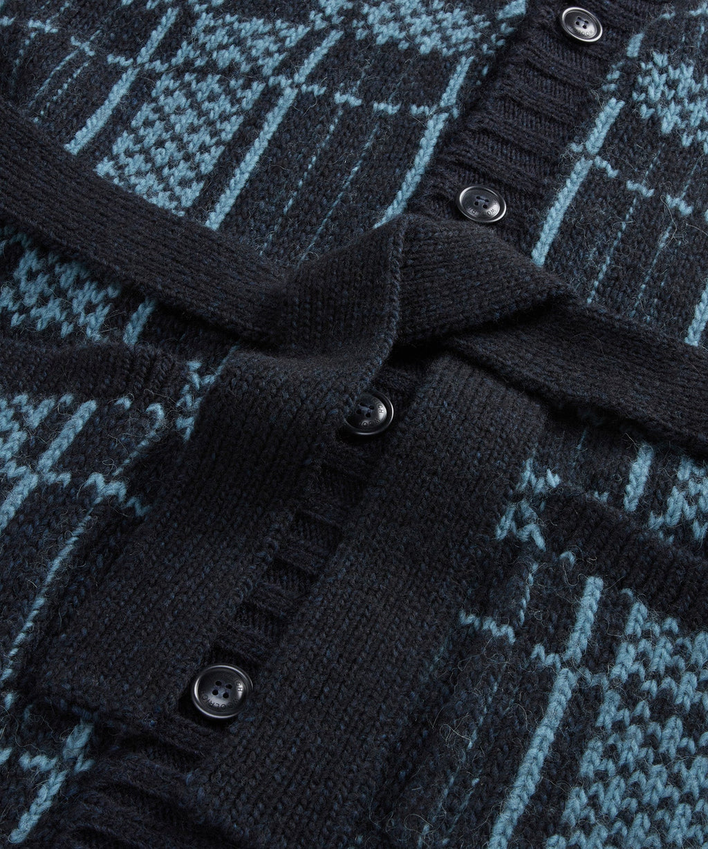 Todd Snyder x Woolrich Belted Wool-Alpaca Cardigan