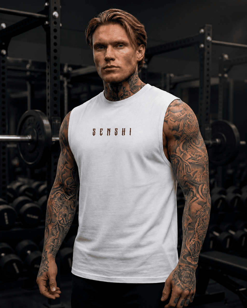 RED KNIGHT PREMIUM OVERSIZED WHITE TEE/TANK