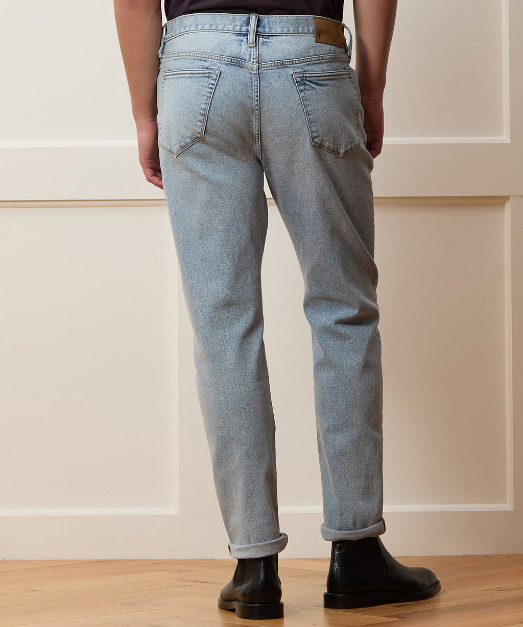 High-Rise Slim Stretch Jean in Light Indigo