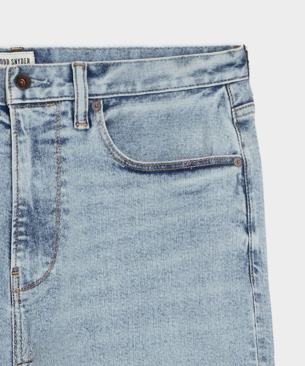 High-Rise Slim Stretch Jean in Light Indigo