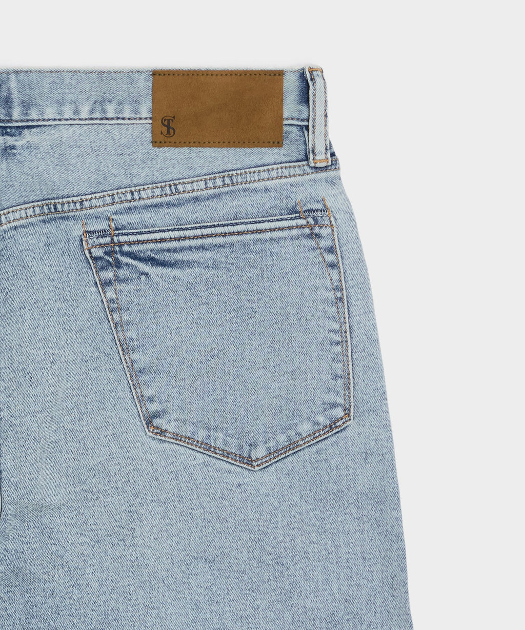 High-Rise Slim Stretch Jean in Light Indigo