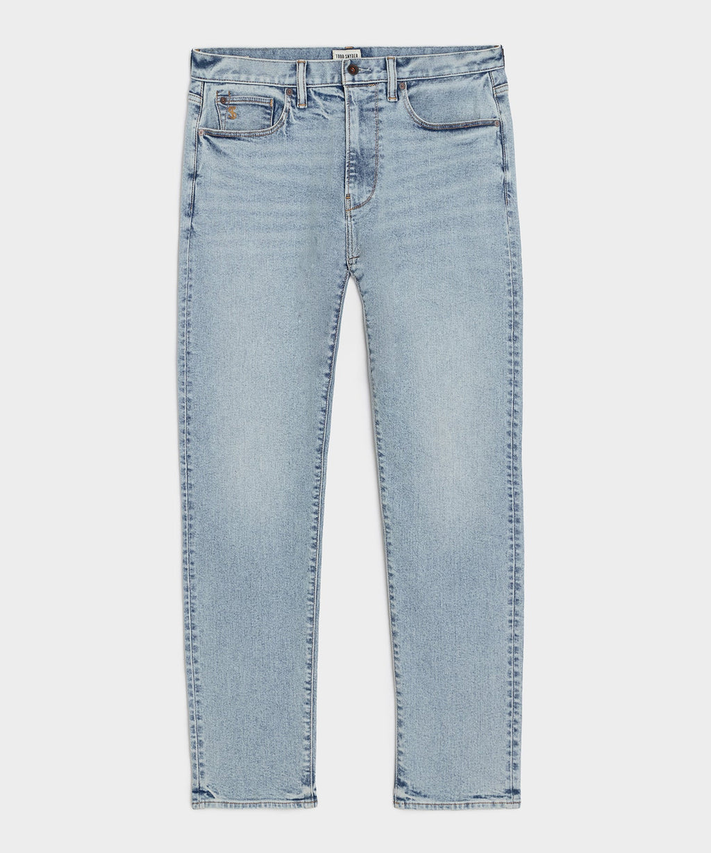 High-Rise Slim Stretch Jean in Light Indigo