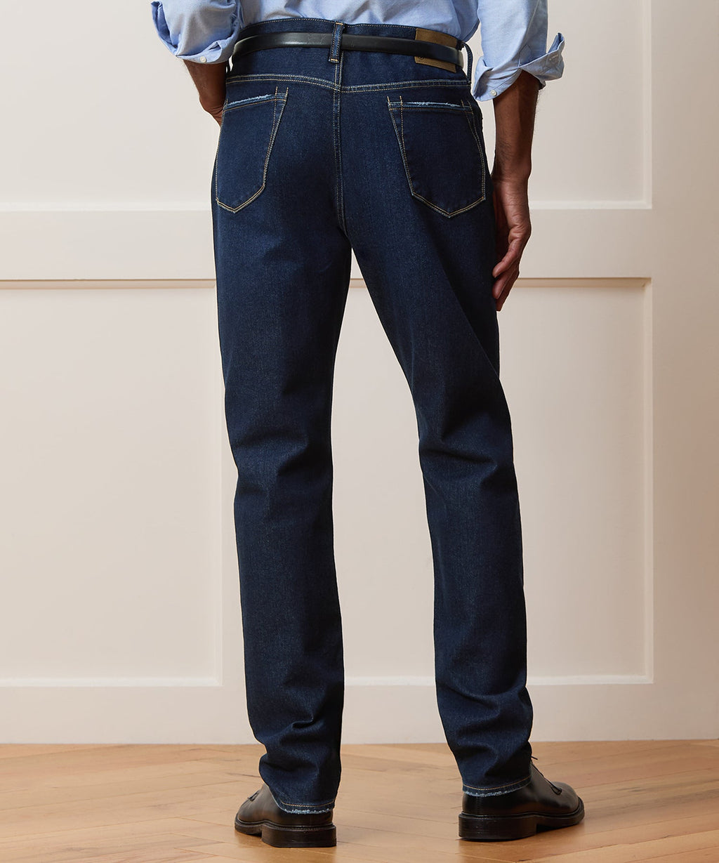 High-Rise Slim Stretch Jean in Dark Indigo