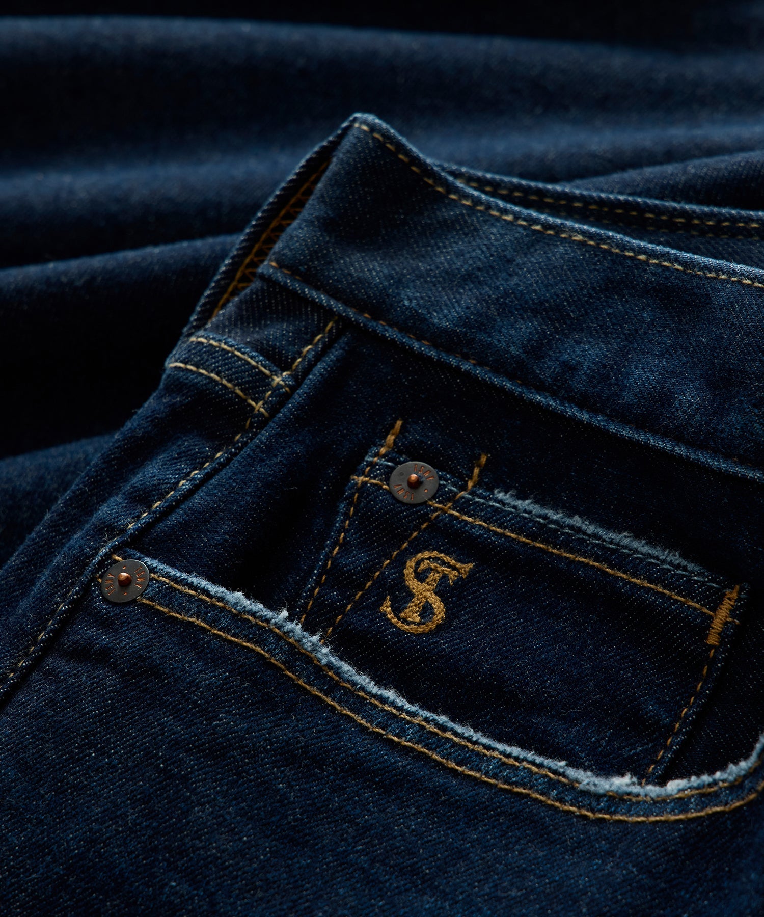 High-Rise Slim Stretch Jean in Dark Indigo