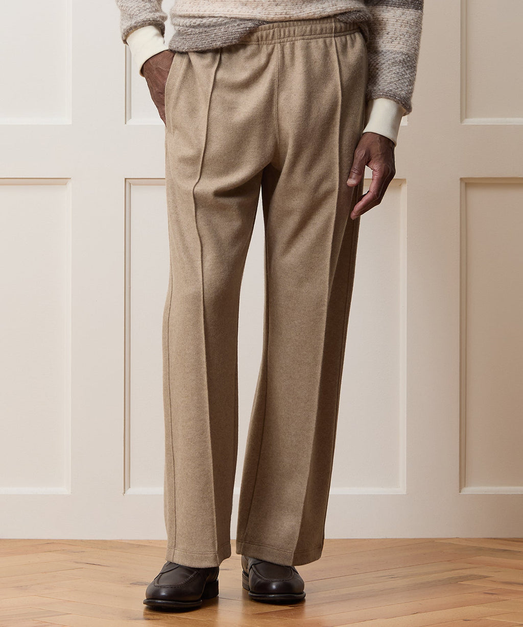 Relaxed Camel-Cashmere Lounge Pant