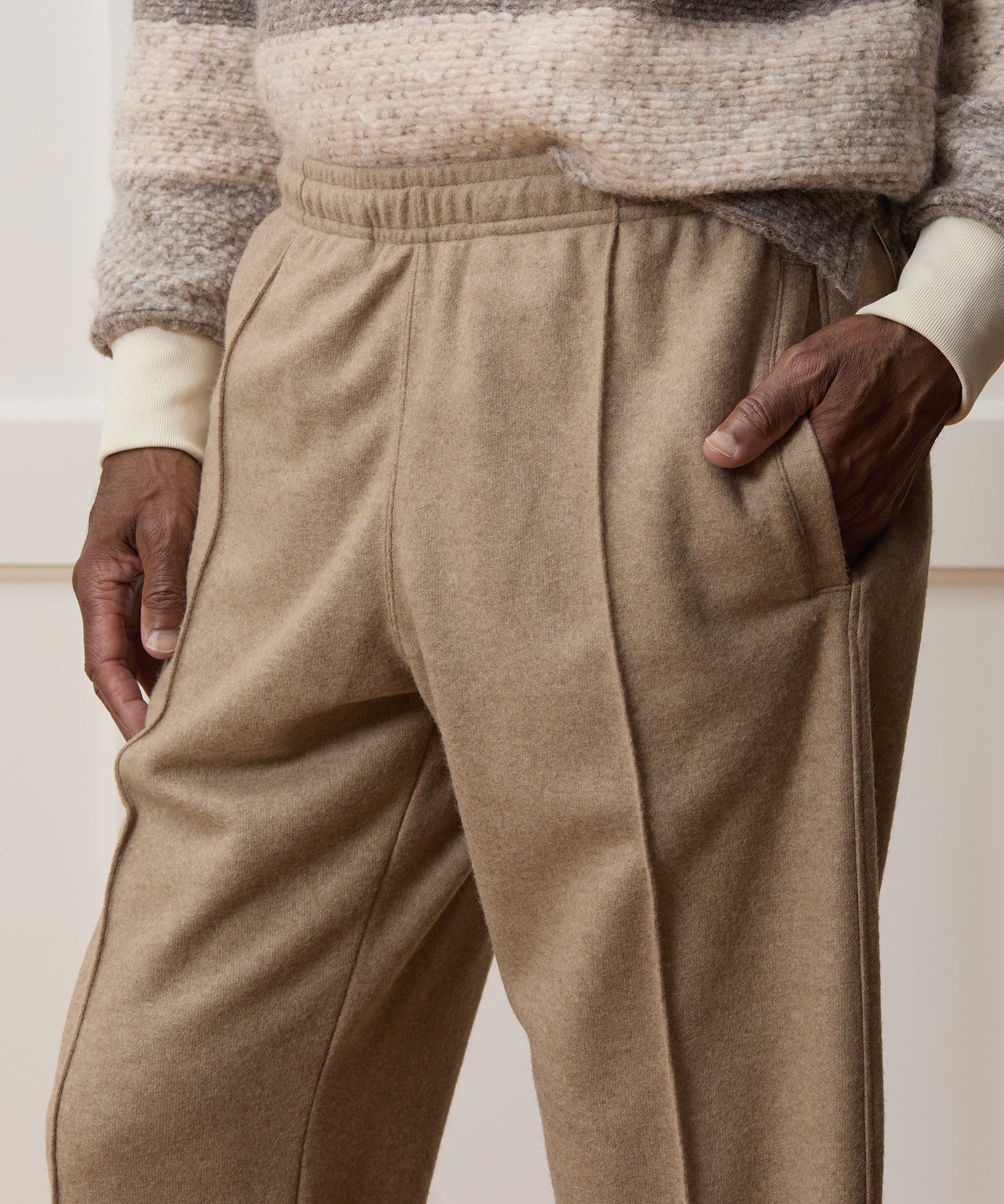 Relaxed Camel-Cashmere Lounge Pant
