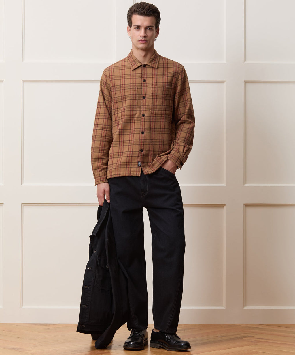 Italian Double-Brushed Flannel Shirt